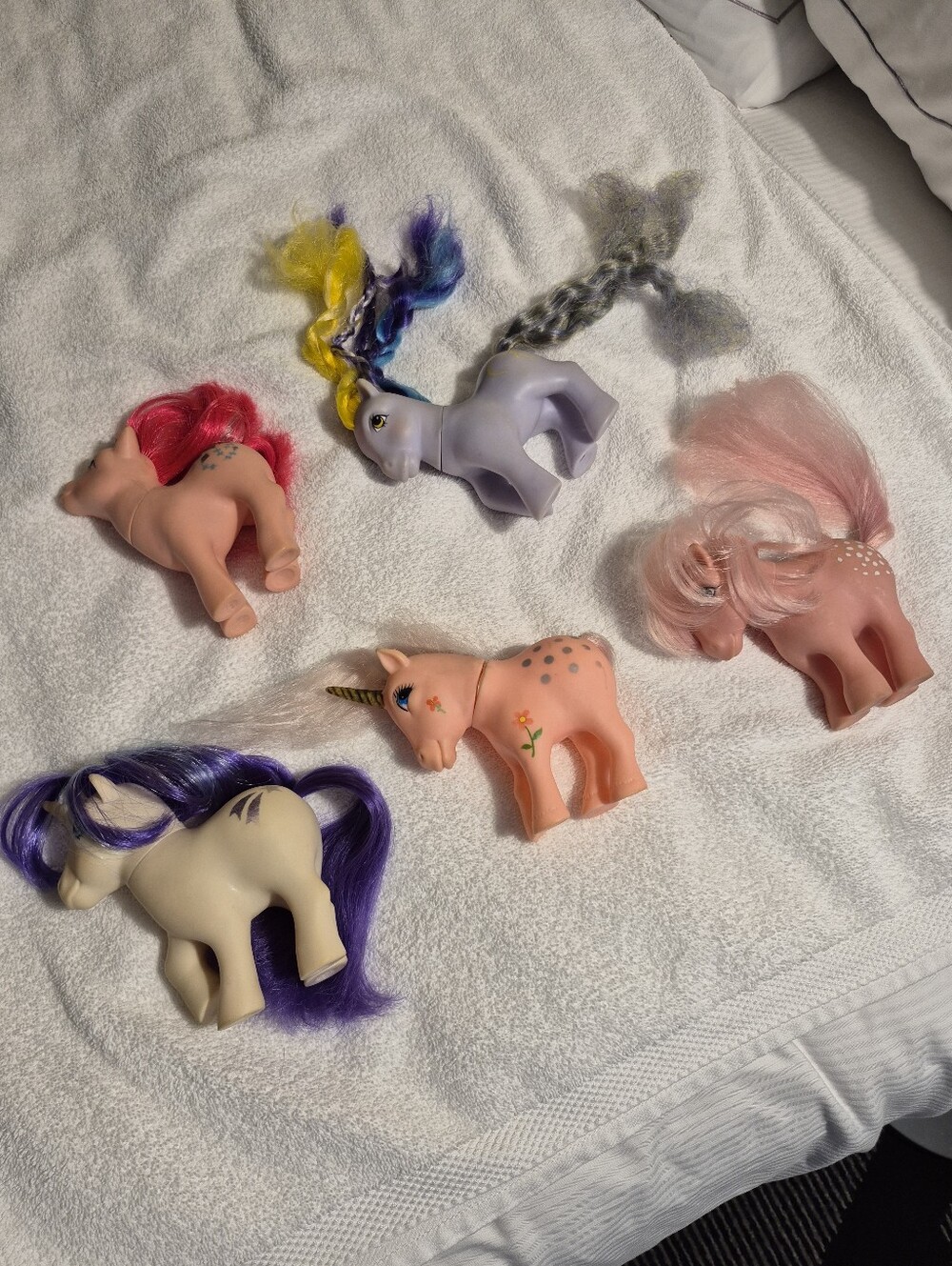 Lot Of 5 Vintage Pony Figures, 1982 To 1985